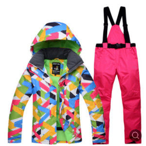 Naujo stiliaus moterų slidinėjimo kostiumas su dvigule lenta, neperšlampamas ir karščiui atsparus slidinėjimo kostiumas lauke