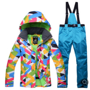 Naujo stiliaus moterų slidinėjimo kostiumas su dvigule lenta, neperšlampamas ir karščiui atsparus slidinėjimo kostiumas lauke