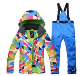 Naujo stiliaus moterų slidinėjimo kostiumas su dvigule lenta, neperšlampamas ir karščiui atsparus slidinėjimo kostiumas lauke