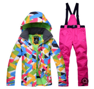 Naujo stiliaus moterų slidinėjimo kostiumas su dvigule lenta, neperšlampamas ir karščiui atsparus slidinėjimo kostiumas lauke