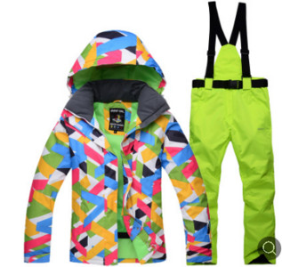 Naujo stiliaus moterų slidinėjimo kostiumas su dvigule lenta, neperšlampamas ir karščiui atsparus slidinėjimo kostiumas lauke