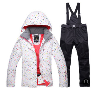 Naujo stiliaus moterų slidinėjimo kostiumas su dvigule lenta, neperšlampamas ir karščiui atsparus slidinėjimo kostiumas lauke