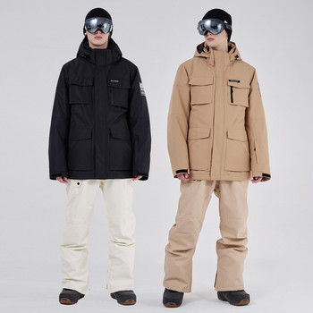 2022 Tooling Ski Suit Ανδρικό Χειμερινό Σνόουμπορντ Αναρρίχησης Κάμπινγκ Πάχυνση Ζεστό αντιανεμικό αδιάβροχο μπουφάν και παντελόνι για σκι