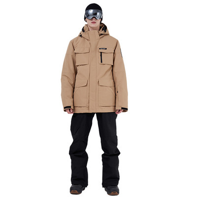 Įrankiai, 2022 m. Slidinėjimo kostiumas Vyrams Žiemos lauko snieglentės Laipiojimas Stovyklavietėje Sustorėjimas Šiltas, atsparus vėjui ir vandeniui atsparus slidinėjimo striukė ir kelnės