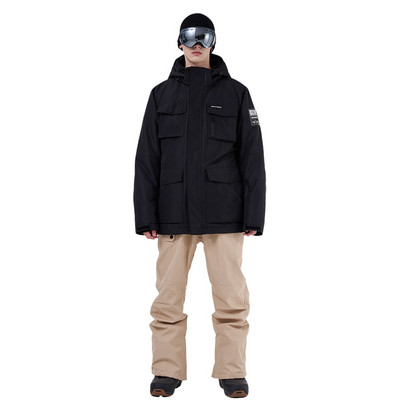 Įrankiai, 2022 m. Slidinėjimo kostiumas Vyrams Žiemos lauko snieglentės Laipiojimas Stovyklavietėje Sustorėjimas Šiltas, atsparus vėjui ir vandeniui atsparus slidinėjimo striukė ir kelnės