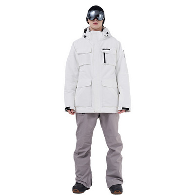 Įrankiai, 2022 m. Slidinėjimo kostiumas Vyrams Žiemos lauko snieglentės Laipiojimas Stovyklavietėje Sustorėjimas Šiltas, atsparus vėjui ir vandeniui atsparus slidinėjimo striukė ir kelnės