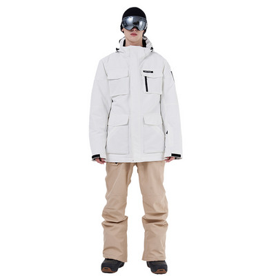 Įrankiai, 2022 m. Slidinėjimo kostiumas Vyrams Žiemos lauko snieglentės Laipiojimas Stovyklavietėje Sustorėjimas Šiltas, atsparus vėjui ir vandeniui atsparus slidinėjimo striukė ir kelnės