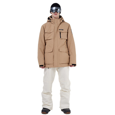 Įrankiai, 2022 m. Slidinėjimo kostiumas Vyrams Žiemos lauko snieglentės Laipiojimas Stovyklavietėje Sustorėjimas Šiltas, atsparus vėjui ir vandeniui atsparus slidinėjimo striukė ir kelnės