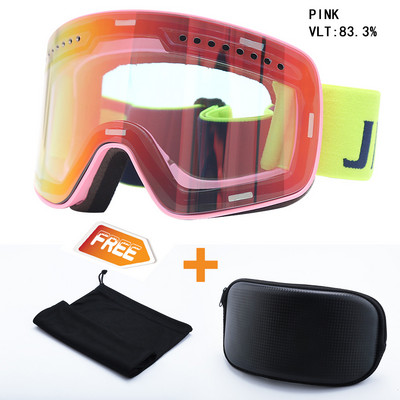 2022 m. nauji dvigubo sluoksnio magnetiniai slidinėjimo akiniai poliarizuoto objektyvo slidinėjimo nuo rasojimo UV400 snieglenčių akiniai vyriški, moteriški, slidinėjimo akiniai, akiniai