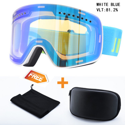 2022 m. nauji dvigubo sluoksnio magnetiniai slidinėjimo akiniai poliarizuoto objektyvo slidinėjimo nuo rasojimo UV400 snieglenčių akiniai vyriški, moteriški, slidinėjimo akiniai, akiniai