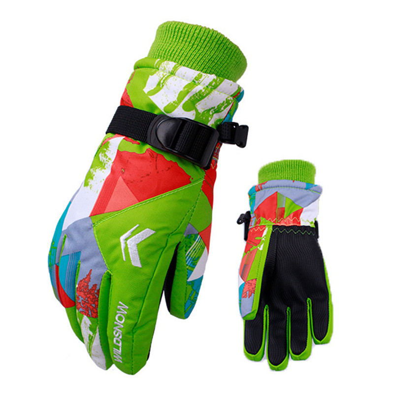 Žiemos berniukui šiltos slidinėjimo pirštinės Sportinės vandeniui atsparios vaikiškos mergaičių sniego pirštinės paaugliams vaikų pirštinės lauke kalnų mažiems vaikams šaltos pirštinės