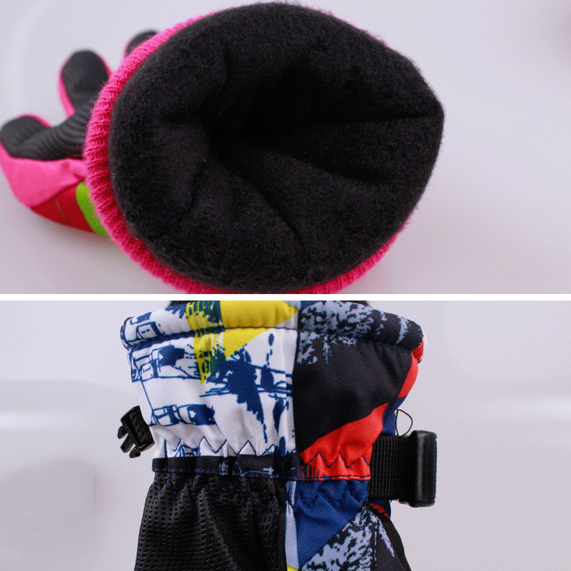 Žiemos berniukui šiltos slidinėjimo pirštinės Sportinės vandeniui atsparios vaikiškos mergaičių sniego pirštinės paaugliams vaikų pirštinės lauke kalnų mažiems vaikams šaltos pirštinės