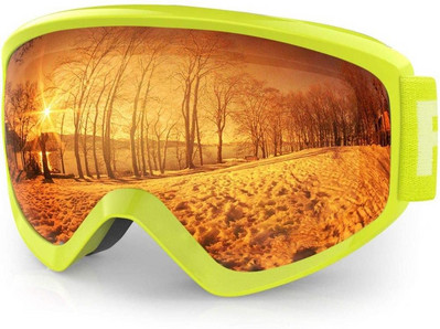 findway Vaikiški slidinėjimo akiniai OTG Design Anti-Fog UV400 Protection žieminiai snieglenčių akiniai 8-14 metų berniukams mergaitėms vaikams jaunimui
