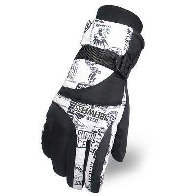 Žiemos šiltos snieglenčių slidinėjimo pirštinės vyriškos moteriškos kalnų slidinėjimo sniego motociklas vandeniui atsparus sniego motociklas pirštinės nuo vėjo guanti moto