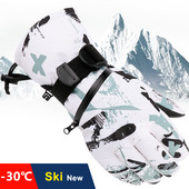 Vyrai Moterys Vaikai Žiema Sniegui Neperšlampamos Slidinėjimo Pirštinės Jutiklinis Ekranas Storas Itin lengvos snieglenčių pirštinės Rogučių motociklininkų pirštinės