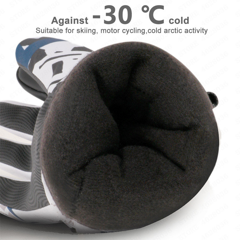 Vyrai Moterys Vaikai Žiema Sniegui Neperšlampamos Slidinėjimo Pirštinės Jutiklinis Ekranas Storas Itin lengvos snieglenčių pirštinės Rogučių motociklininkų pirštinės