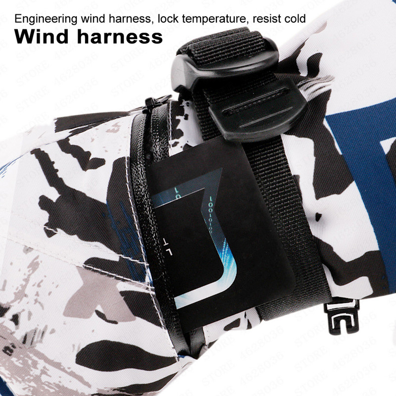 Vyrai Moterys Vaikai Žiema Sniegui Neperšlampamos Slidinėjimo Pirštinės Jutiklinis Ekranas Storas Itin lengvos snieglenčių pirštinės Rogučių motociklininkų pirštinės