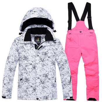 Комплекти дрехи за момче и момиче на открито Зимно топло яке Панталони Детски костюми за сняг Водоустойчиви тийнейджърски Детски анцузи за сноуборд
