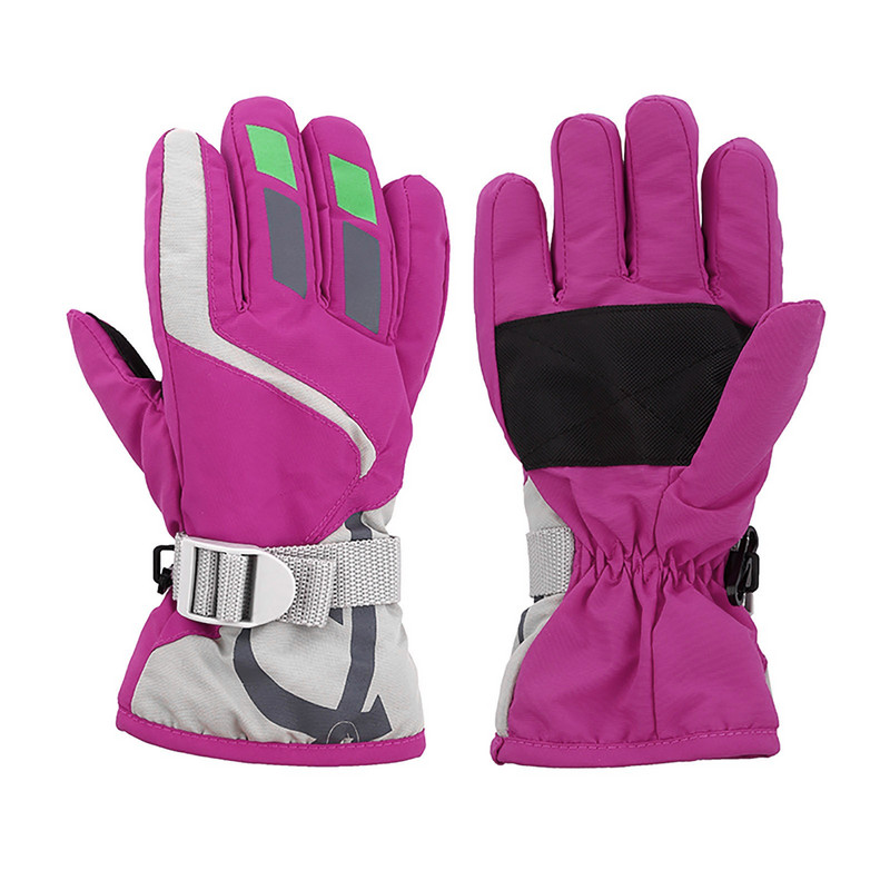 Aukštos kokybės vandeniui atsparios vaikiškos slidinėjimo pirštinės, vaikiškos, juodos kūdikių žieminės šiltos pirštinės, mėlynos berniukų, mergaičių snieglenčių pirštinės