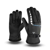 Žiemos šiltos dviratininkų pirštinės Vyrams Moterims Full Finger Plus Velvet Glove Lauko Sportas Dviratis Dviratis Motociklas Važiavimas Slidinėjimu Sniego pirštinės