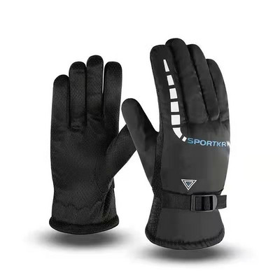 Žiemos šiltos dviratininkų pirštinės Vyrams Moterims Full Finger Plus Velvet Glove Lauko Sportas Dviratis Dviratis Motociklas Važiavimas Slidinėjimu Sniego pirštinės