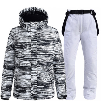 Ολοκαίνουργια κοστούμια σνόουμπορντ Γυναικεία μπουφάν και παντελόνι για σκι Χειμερινό ζεστό μπουφάν και παντελόνι Γυναικείο παλτό χιονιού και παντελόνι Κοστούμια σκι