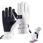 Slidinėjimo pirštinės žiemos terminės pirštinės lauko dviračių sportui pirštinės su jutikliniu ekranu, vandeniui atsparios šiltos pirštinės slidinėjimo snieglenčių pirštinės, skirtos unisex