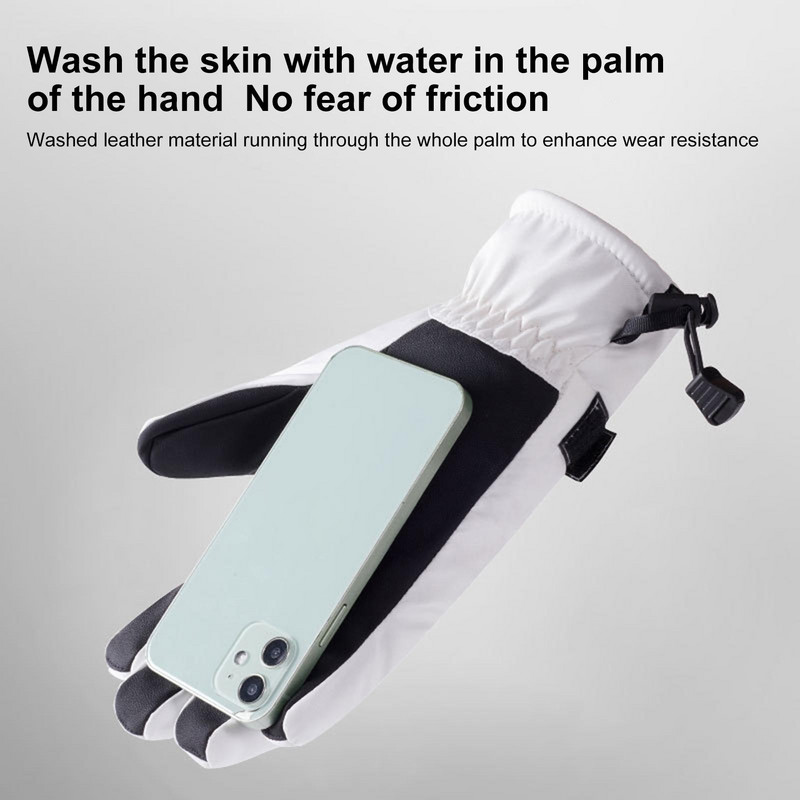 Slidinėjimo pirštinės žiemos terminės pirštinės lauko dviračių sportui pirštinės su jutikliniu ekranu, vandeniui atsparios šiltos pirštinės slidinėjimo snieglenčių pirštinės, skirtos unisex