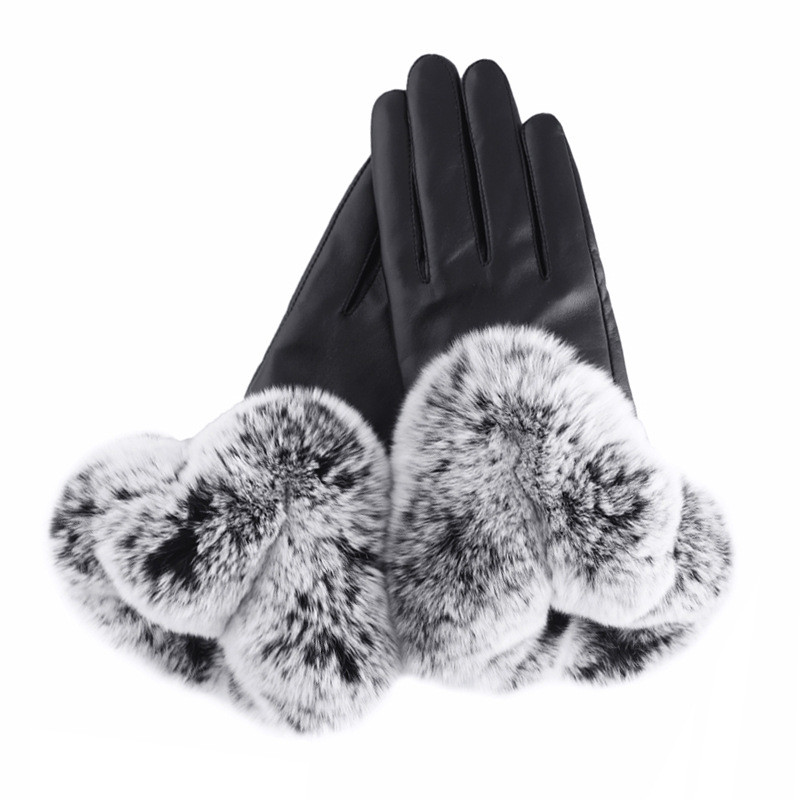 Vyriškos pirštinės Juodos žieminės kumštinės pirštinės Šildo Jutiklinis ekranas Atsparus vėjui Vairavimas Vyriškas Rudens žiemos PU odinės pirštinės Verslas