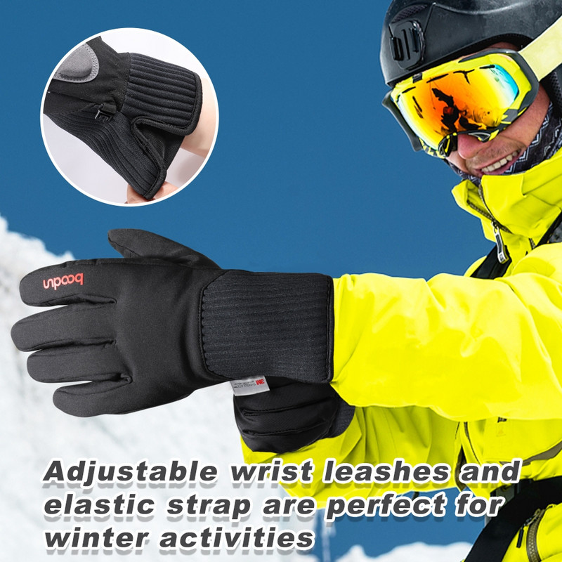 Žiemos slidinėjimas 3M pirštinės Jutiklinis ekranas Snieglentė Lauko Sportas Šiltas Neperšlampamas Vėjas Atsparus Smūgiams Dviračių pirštinės Vyrams Moterims