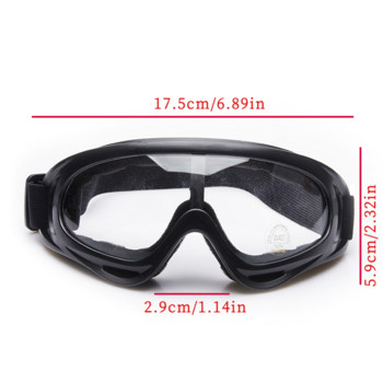1 бр. Ветроустойчиви очила за ски Зима на открито Прахоустойчиви против замъгляване Мъже Жени Моторни шейни Колоездене Слънчеви очила UV400 Черното огледало