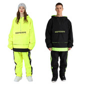 Didelis slidinėjimo kostiumas vyrams, moterims, žiemai, vėjui atsparus, vandeniui atsparus slidinėjimo džemperis, striukės kelnių rinkinys, moteriškas, vyriškas, slidinėjimo snieglenčių kostiumas