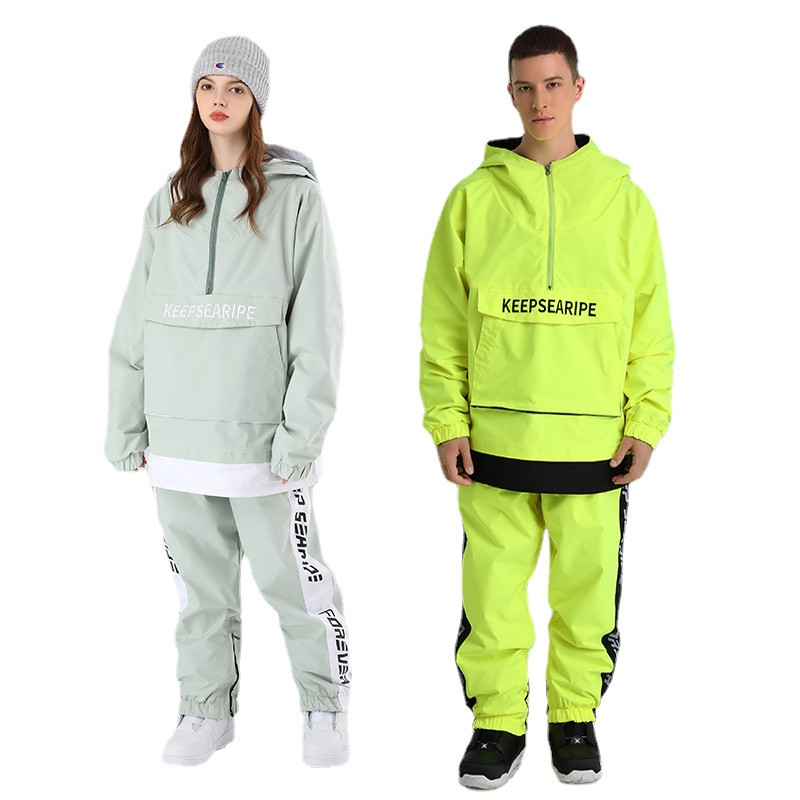Didelis slidinėjimo kostiumas vyrams, moterims, žiemai, vėjui atsparus, vandeniui atsparus slidinėjimo džemperis, striukės kelnių rinkinys, moteriškas, vyriškas, slidinėjimo snieglenčių kostiumas