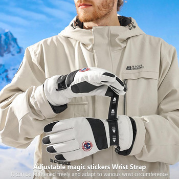 Ски ръкавици Зимни топли ветроустойчиви ръкавици за ски сноуборд Мъже Жени Термо руно Сензорен екран Скейтинг Мотоциклетни ръкавици