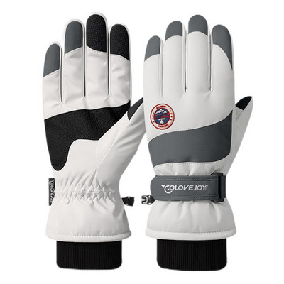 Slidinėjimo pirštinės žiemai, šiltos, atsparios vėjui, snieglenčių slidinėjimo pirštinės vyrams, moteriškos šiluminės vilnos, jutiklinio ekrano, čiuožimo motociklo pirštinės