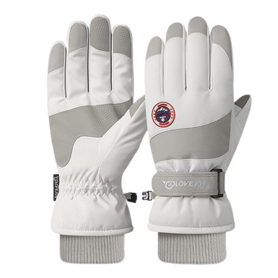 Slidinėjimo pirštinės žiemai, šiltos, atsparios vėjui, snieglenčių slidinėjimo pirštinės vyrams, moteriškos šiluminės vilnos, jutiklinio ekrano, čiuožimo motociklo pirštinės