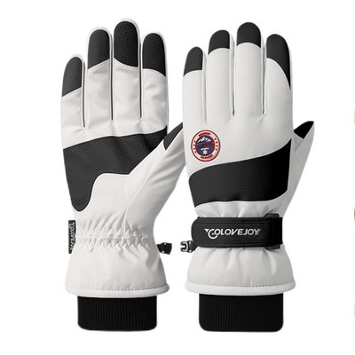 Slidinėjimo pirštinės žiemai, šiltos, atsparios vėjui, snieglenčių slidinėjimo pirštinės vyrams, moteriškos šiluminės vilnos, jutiklinio ekrano, čiuožimo motociklo pirštinės