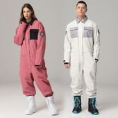 Žieminis vientisas slidinėjimo kostiumas moterims vyriškas lauko alpinizmo snieglenčių kostiumas, šiltas, atsparus vėjui ir vandeniui atsparus slidinėjimo komplektas