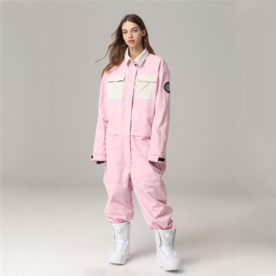 Žieminis vientisas slidinėjimo kostiumas moterims vyriškas lauko alpinizmo snieglenčių kostiumas, šiltas, atsparus vėjui ir vandeniui atsparus slidinėjimo komplektas