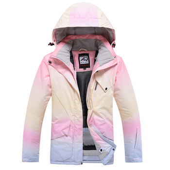Γυναικεία φόρμα σκι μπουφάν για σνόουμπορντ και παντελόνι ορεινού σκι αδιάβροχο αναπνεύσιμο σετ χιονιού για χειμερινό ζεστό παλτό