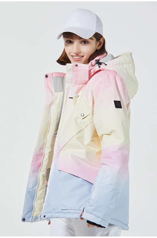 Moteriškas slidinėjimo kostiumas, snieglenčių striukė ir kalnų slidinėjimo kelnės, nepralaidžios vandeniui, kvėpuojančios lauko žiemos šilto palto sniego rinkinys