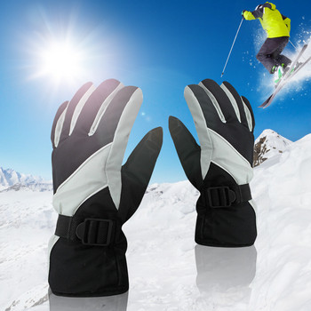 Ски ръкавици Зимни топли Ски ръкавици за сноуборд Мъже Жени Детски ръкавици за сняг Водоустойчиви ски Дишащи въздух Зимни ръкавици