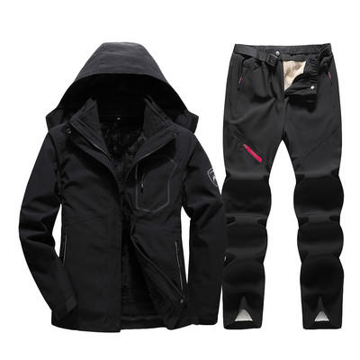 Zimska debela topla ženska skijaška odijela Vodootporna na vjetar Skijaška jakna Snowboarding Komplet hlača Ženska odijela za snijeg