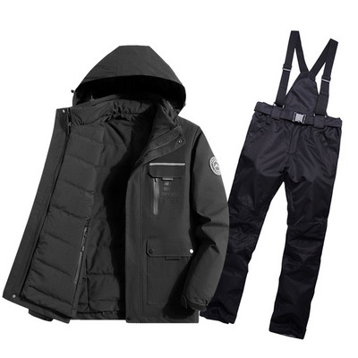 Šiltas moterų slidinėjimo kostiumas žieminė slidinėjimo striukė ir kelnės vandeniui nepralaidūs kvėpuojantys slidinėjimo ir snieglenčių kostiumai lauko sniego kostiumai