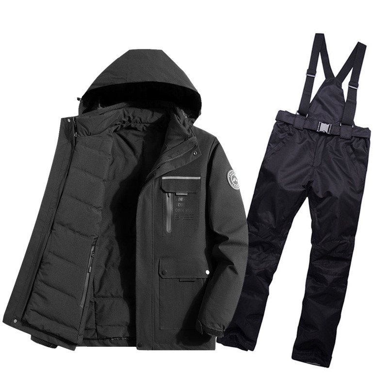 Šiltas moterų slidinėjimo kostiumas žieminė slidinėjimo striukė ir kelnės vandeniui nepralaidūs kvėpuojantys slidinėjimo ir snieglenčių kostiumai lauko sniego kostiumai