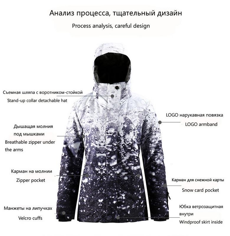 Robna marka Ženska odjeća za snježno odijelo Sportski kostimi na otvorenom Vodootporni kompleti za snowboarding otporni na vjetar Skijaške jakne i hlače na naramenice za djevojčice