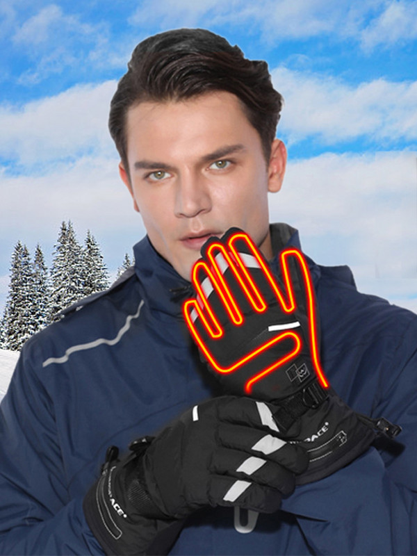 Pirštinės, atsparios vandeniui, šildomas jutiklinis ekranas, maitinamos jojimo pirštinės, šildomos pirštinės, maitinamos baterijomis, šildomos pirštinės, skirtos slidinėjimui dviračiu