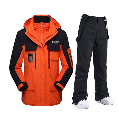 Vyriški slidinėjimo kostiumai, žieminiai, neperšlampami, neperšlampami, neperšlampami lauke, sportinės sniego striukės ir kelnės, snieglenčių apranga, vyrų prekės ženklas