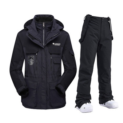 Vyriški slidinėjimo kostiumai, žieminiai, neperšlampami, neperšlampami, neperšlampami lauke, sportinės sniego striukės ir kelnės, snieglenčių apranga, vyrų prekės ženklas