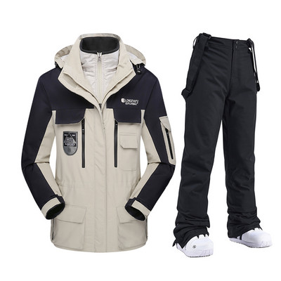 Vyriški slidinėjimo kostiumai, žieminiai, neperšlampami, neperšlampami, neperšlampami lauke, sportinės sniego striukės ir kelnės, snieglenčių apranga, vyrų prekės ženklas